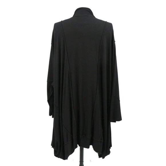 NWT Transparente Germany Black Lagenlook Asymmetrical Hem Tunic Top O/S XL 1X 2X - Picture 7 of 9